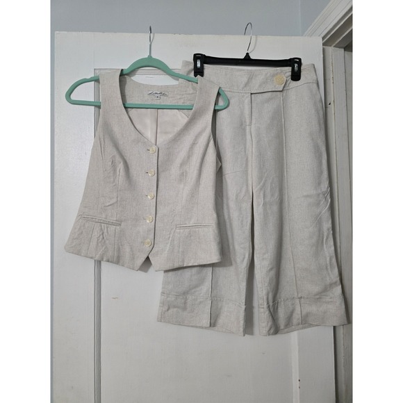 Lillie Rubin Jackets & Blazers - Lillie Rubin Linen Blend Vest Capri Pant Set Size 4
